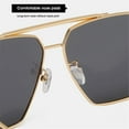 thumbnail image 6 of Retro Lightweight UV400 Protection Oversized Polarized Sunglasses Women's Polygon Sunglasses Metal Frame Men's Shades GOLD/ARMY GREEN, 6 of 8
