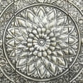 thumbnail image 5 of DecMode Silver Metal Embossed Scroll Floral Wall Decor with Gray Backing, 5 of 14