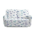 thumbnail image 2 of Jiueut Butterfly Pattern Recliner Loveseat Slipcover, 6 Pieces Soft Reclining Chair Covers Stretchable Sofa Slipcover with Anti-Slip Straps, 2 of 7