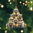 thumbnail image 2 of Custom Raccoon Christmas Tree Ornament: Acrylic or Wood, 2 of 5