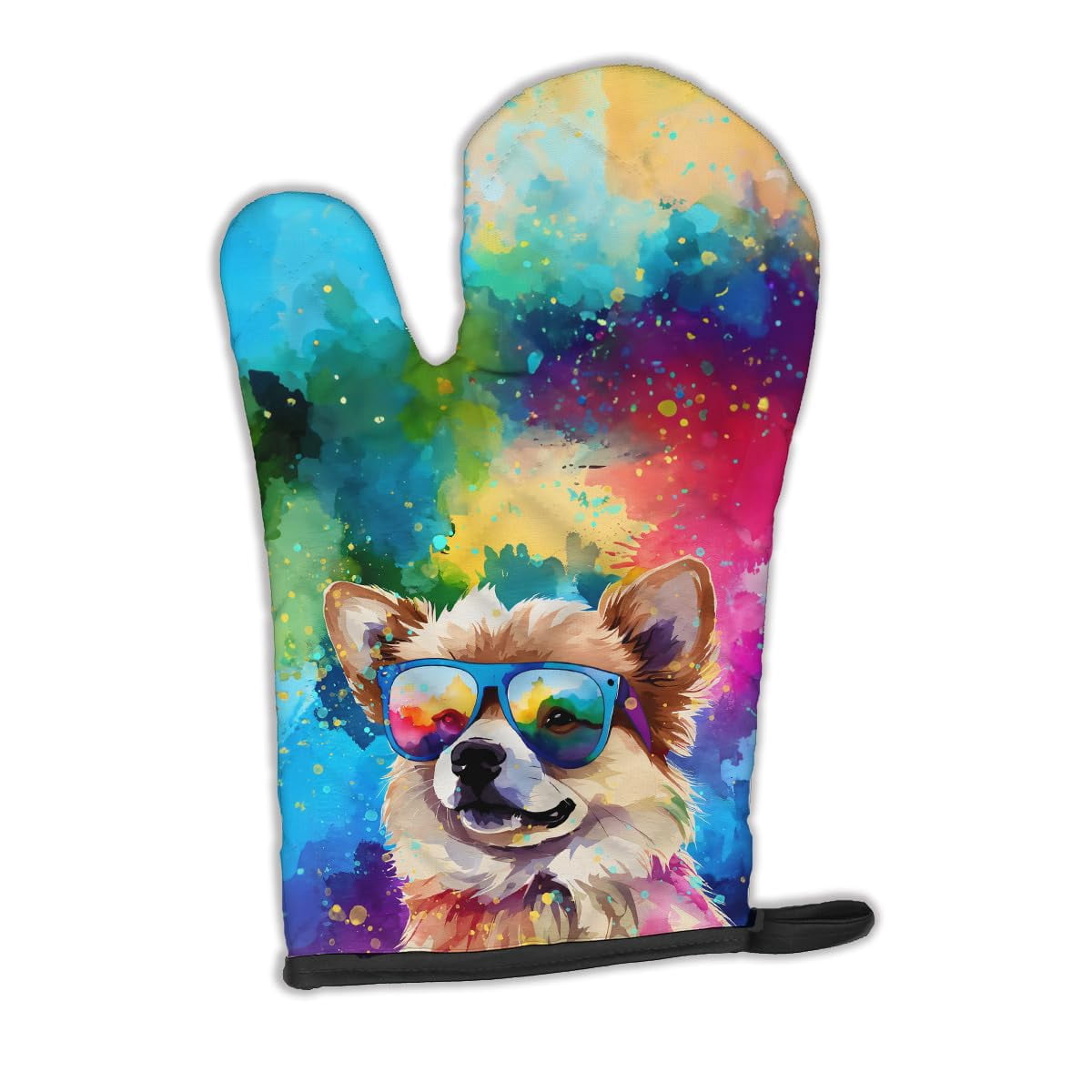 Dachshund Hippie Dawg Oven Mitt 8.5 in x 12 in