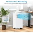 thumbnail image 7 of 8000BTU Portable Air Conditioner with Cooling, Dehumidifier, Fan 3-IN-1 Indoor AC, Sleep Mode, 24H Timer, 2 Wind Speeds, Portable AC with Remote Control for Home Offices Garage, 7 of 7