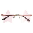 thumbnail image 3 of KALLORY 1 Pair Funny Eyeglasses Rimless Star Shaped Copper Alloy Fashion Accessory for Party Back to School, 3 of 6