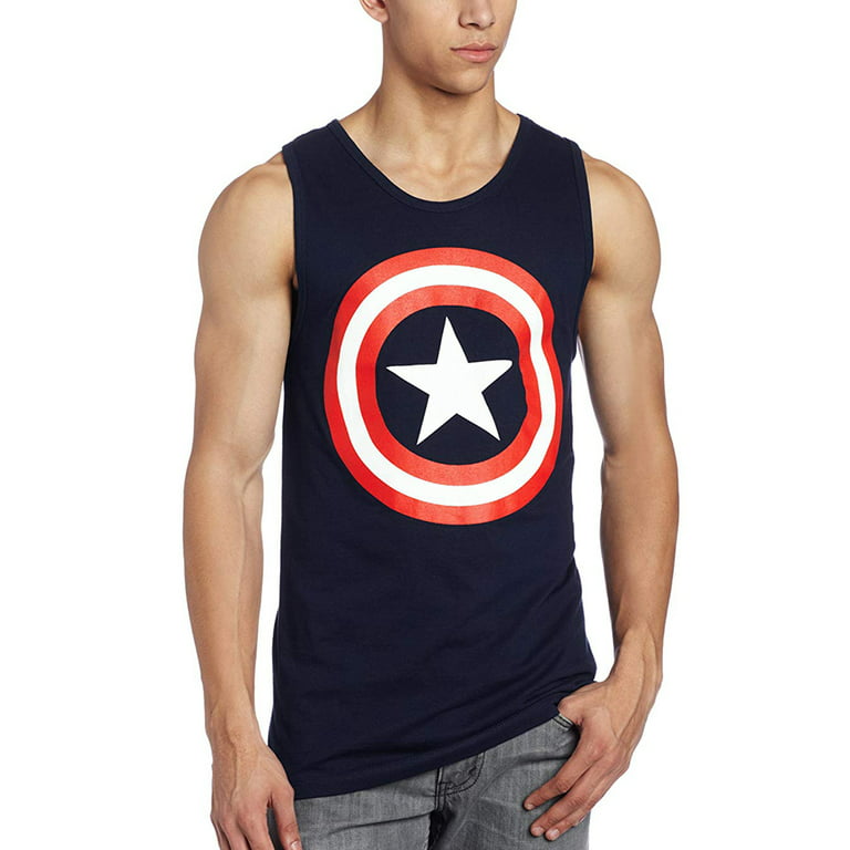 Captain America Classic Shield Logo Adult Tank Top 