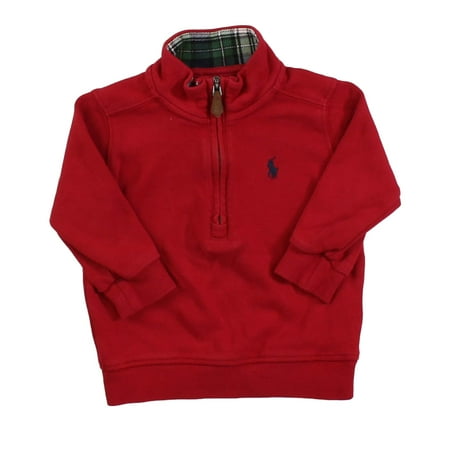 

Pre-owned Ralph Lauren Boys Red Sweatshirt size: 12 Months