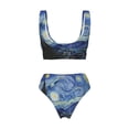 thumbnail image 6 of Rocae The Starry Night for Bikini Set for Women Two Piece Sexy High Swimsuits Split Crossover Bikini Small, 6 of 9