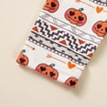 thumbnail image 7 of Girls Pants Halloween Baby Toddler Girls Pumpkin Leggings with Flared Skirt Like Hem Fall Casual Pants Party Essential Toddler Pants Beige 3 Months-6 Months, 7 of 7