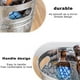 thumbnail image 4 of Almacenamiento y organización de la cocina, cubo de hielo ovalado de hierro galvanizado, cubo de hierro portátil de acero inoxidable de color primario, cubo de metal para cerveza fría para fiestas, cu, 4 of 6