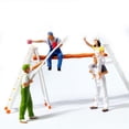 thumbnail image 4 of Figuras de personas en miniatura Sunnimix 1:87 Figuritas de pintor decoración de escritorio azul blanco, 4 of 8