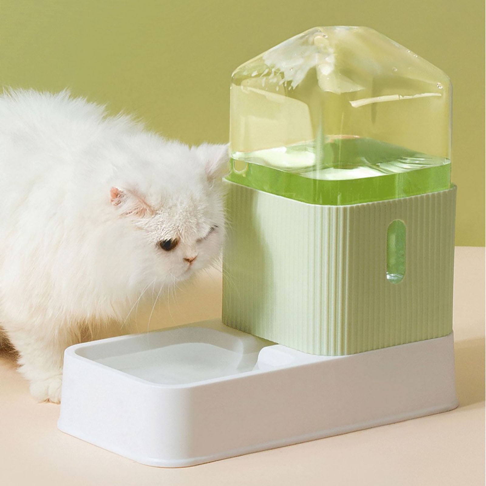 Gravity Pet Feeder and Water Dispenser Removable Fully Enclosed Waterer Feeder Dog Automatic Feeder Set for Pet 3.5L Grey