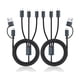 thumbnail image 1 of wonima11 Multi Charging Cable 5 in 1, 2PCS 4FT USB C/A Multi Charger Cable to Type-C/Micro USB Port, Nylon Braided USB C Multiple Charger Cable, Universal Phone Charger Cord for Cell Phones and More, 1 of 1
