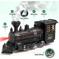 thumbnail image 4 of Hot Bee Model Train Set para niños - Juguetes de tren eléctrico de metal con locomotora de vapor, vagones de pasajeros brillantes, tren de juguete de aleación con pistas ricas, juguetes de tren de Nav, 4 of 4