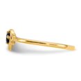 thumbnail image 4 of 14K Yellow Gold Ring Band Themed (09) September Sapphire Blue, 4 of 5