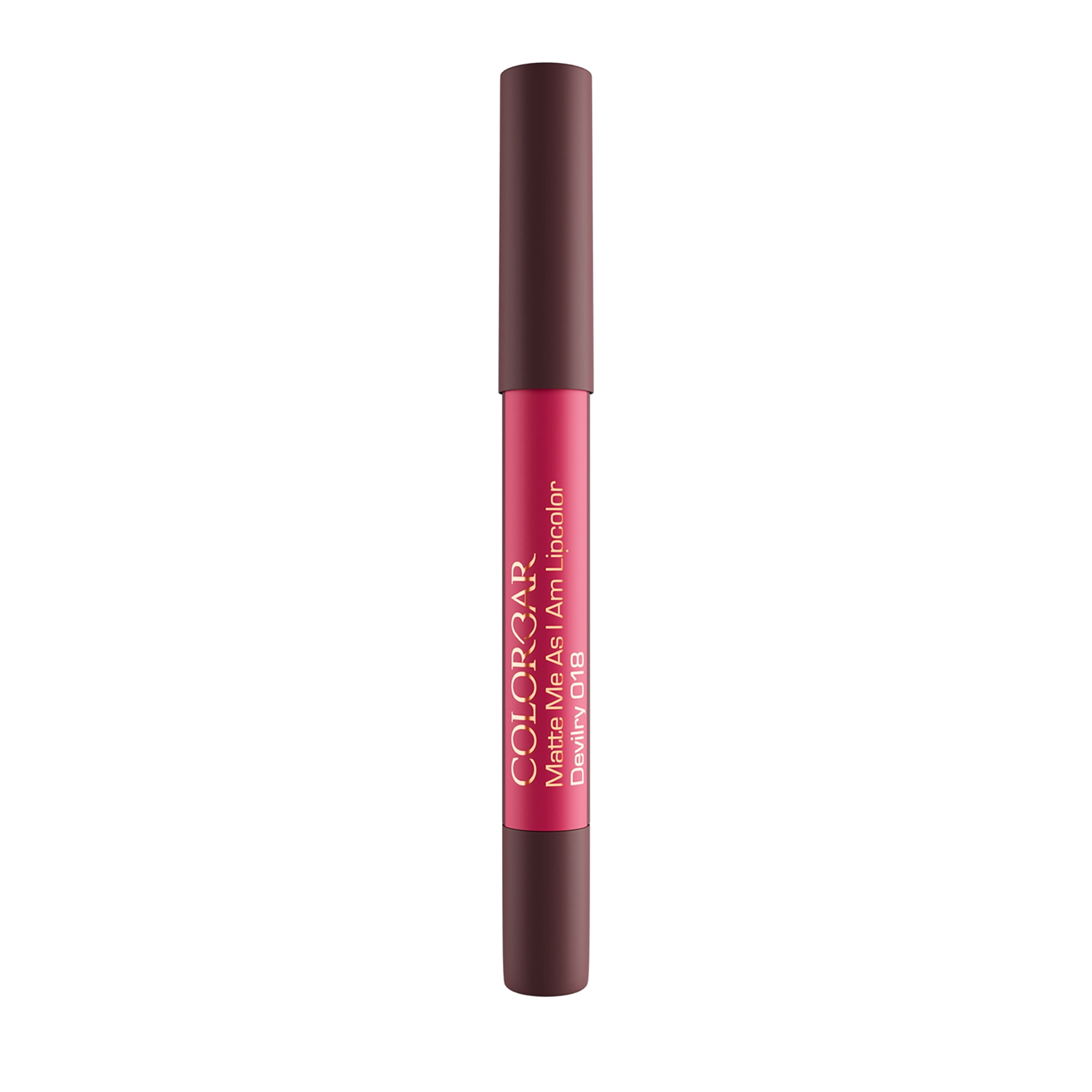 Colorbar Matte Me As I Am Lipcolor, Lipstick, 018 Devilry, 0.09 oz