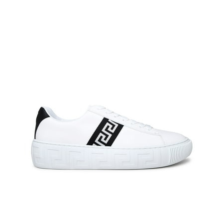 

Versace Man Versace White Leather Greca Sneakers