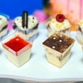 thumbnail image 4 of Coupes à Dessert Transparentes avec Couvercles et Cuillères, Lot de 50 Coupes à Dessert Mini 5 Oz 3 Oz, 2 Types de Coupelles d'Apéritif Parfait, Mini Gobelets Réutilisables pour Desserts de Fête, 4 of 6