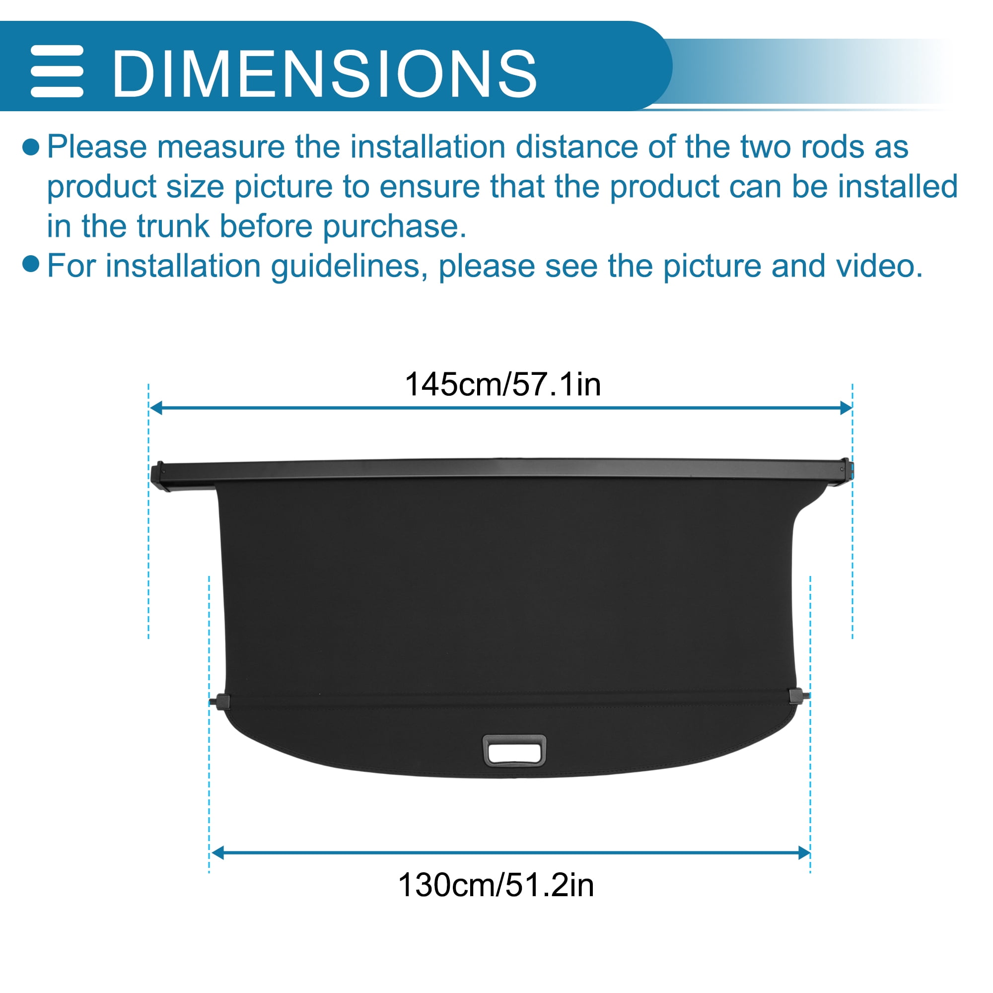 Unique Bargains Retractable Cargo Cover for Ford Explorer 2022-2025 Rear Trunk Screen