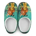 thumbnail image 5 of Men The Lion King Slippers Non-Slip Fuzzy House Slippers Warm Soft Plush Winter House Shoes Indoor Outdoor Slip-On Shoes, 5 of 7