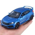thumbnail image 2 of Alloy+ABS+Rubber 1:32 Model Car Diecast Sound & Light Gift for Honda Civic Type R, 2 of 3