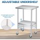 thumbnail image 4 of Qinaqin 24 x Inches Resistente Stainless Steel Commercial Prep Mesa con Ruedas y Ajustable Undershelf para Restaurant Kitchen, 4 of 7