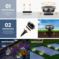 thumbnail image 4 of 12 Pack Cold White LED Ground Lights with Gear Design, Waterproof Landscape Pathway Lights, 4 of 7