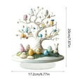 thumbnail image 3 of Easter Table Sign Decoration,2D Table Sign Spring Decorations Rabbit Tabletop Decor,Rustic Bunny Eggs Flower Table Centerpiece for Home Tiered Tray Home Party Favor Spring Indoor Decorations, 3 of 7