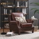 thumbnail image 4 of Leather First Layer Cowhide Solid Wood Sofa Combination Light Luxury Canape Living Room Small Apartment Classic Retro Couch My Lux Decor Round, 4 of 11