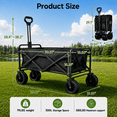 thumbnail image 6 of ANSFIL Collapsible Wagon with Wheels, Wagons Carts Foldable Wagon Cart with Flexible Handle, Folding Utility Heavy Duty Wagons Carts for Grocery Shopping Garden, 6 of 10