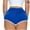 Blue, variant on USSUMA Plus Size Shorts Solid Color Dolphin Pull-on Elastic Waist Compression Hip Lifting Leggings High Waist Sports Fashion Short Pants Loose Fit Flowy Shorts for Running Errands. Black L