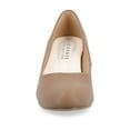 thumbnail image 6 of Journee Womens Luu Comfort Insole Round Toe Low Block Heel Pumps, Widths Available, 6 of 9
