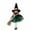 Green, variant on CuiLiyq Hanging Witch Dolls with Broom, Halloween Small Witch Figurine with Gauze Skirt, Halloween Hanging Decoration for Haunted House Room Door and Window (Purple)