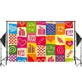 thumbnail image 2 of ABPHOTO Polyester LOVE Theme Backdrop Pink Photography Background Courtship Props Wall 5x7ft, 2 of 5