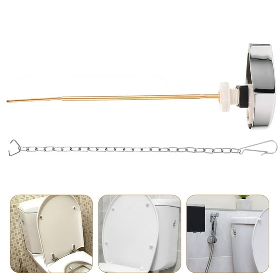 FONDOTIN Side Mount Toilet Handle Water Outlet Control Toilet Handle Lever Zinc Alloy 1Pcs