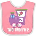 thumbnail image 3 of Inktastic 2nd Birthday Cute Train I'm Two Girls Baby Bib, 3 of 4