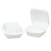 Genpak Snap-It Foam Hinged Sandwich Container, 5-4/5x5-2/3x3-1/8, White, 125/Bag, 4/CT