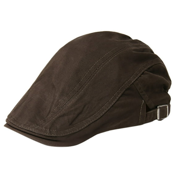 lnmuld Solid Cotton Flat Cap Adjustable Ivy Newsboy Driving Cap for Men Size:One Size