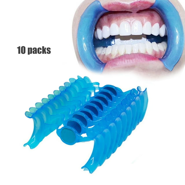 10 Uds. Dental Oral en forma de M espejo abridor de boca plástico blanqueamiento Dental forma de arco Retractor de labios y mejillas herramienta de ortodoncia