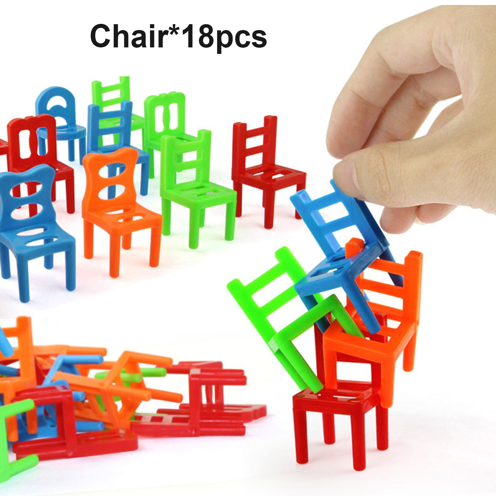 18X balance chairs board game funny colorful toys kids educational balance ^DZY 
