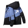 thumbnail image 1 of Birdeem Mens Stitching Drawstring Hooded Slim Fashion Jacket Coat Outwear, 1 of 3