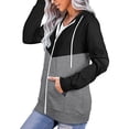 thumbnail image 3 of Sudaderas con capucha de manga larga con cremallera cómoda para mujer Chaquetas Sudadera con capucha con cordón informal Abrigo Pompotops gfhjh13434, 3 of 6