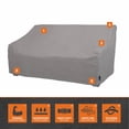 thumbnail image 4 of Modern Leisure Garrison Patio Loveseat Cover, Waterproof, 66"L x 40"W x 39"H, 2-Pack, Granite Gray, 4 of 15
