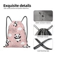 thumbnail image 6 of Kdxio Panda Print Drawstring Backpack Bag,Waterproof Draw String Back Sack, Gym Drawstring Bags Swim Bag For Unisex, 6 of 9