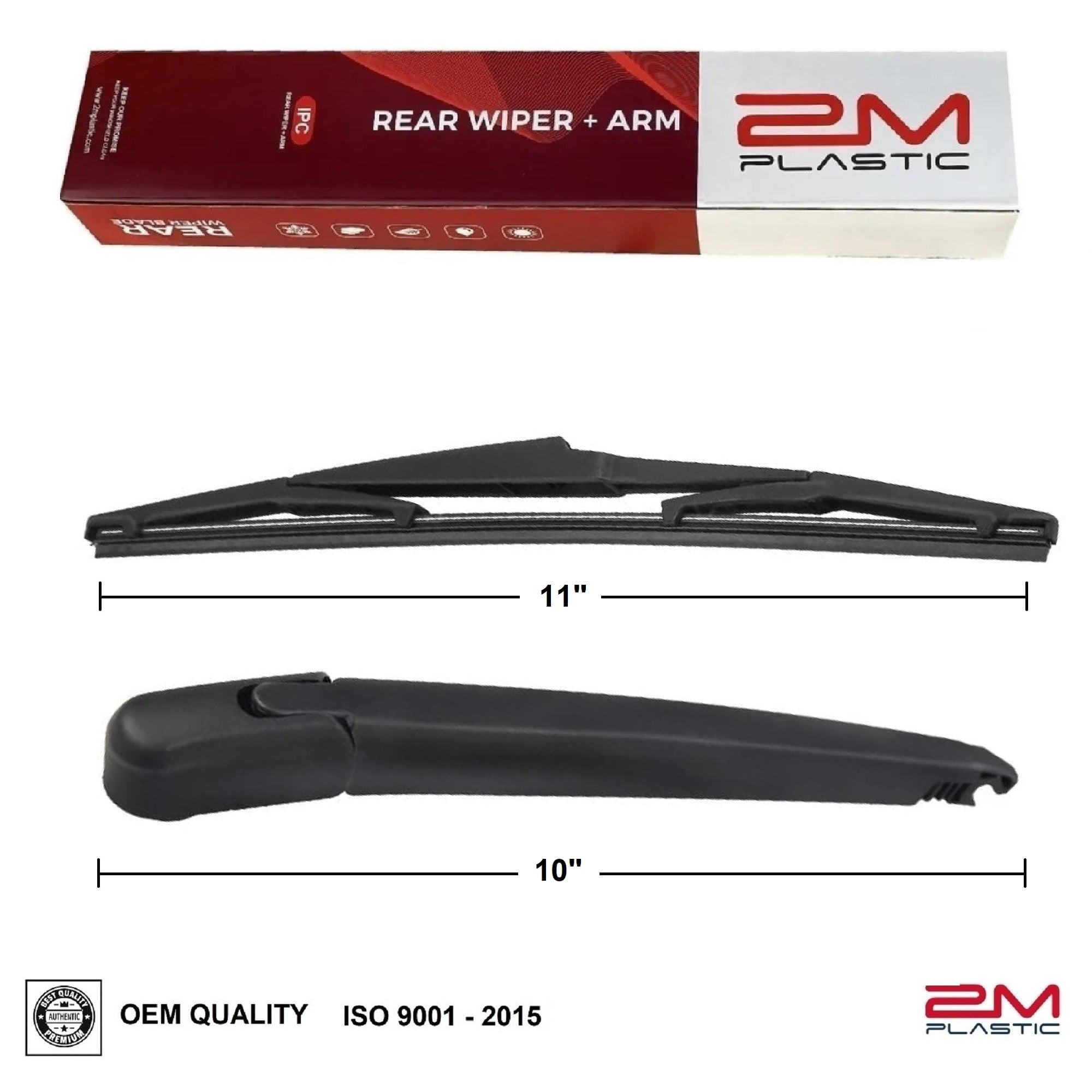 Toocene Rear Wiper Arm And Blade For Kia Soul 2010-2019 - 12 Inch Direct Replacement