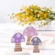 thumbnail image 2 of Adornos de bloques de construcción de hongos de madera para decoración de habitación para accesorios de fotos infantiles Rosa Morado Gris, 2 of 9