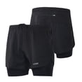 thumbnail image 2 of Lixada Men's 2-in-1 Running Shorts Quick Drying Breathable Training Exercise Jogging Cycling Shorts with Longer Liner, 2 of 7
