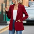 thumbnail image 3 of Ahdbta Blazers Jackets for Women Elegant Belted Long Sleeve Notch Lapel Coats Dressy Casual Solid Color Work Office Outerwears, 3 of 8