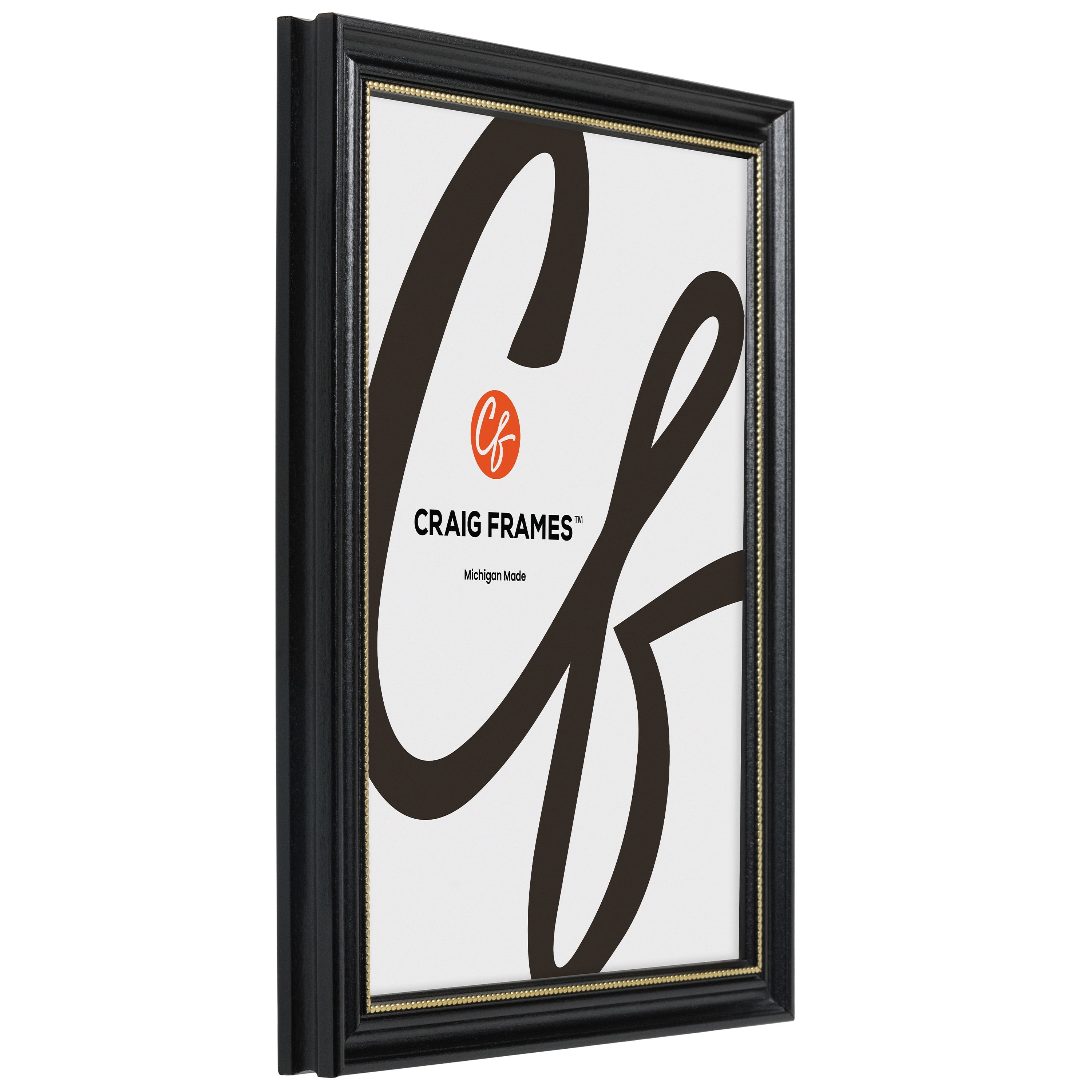 Craig Frames 314BG, Ornate Black and Gold Picture Frame, 18 x 24 Inch