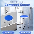 thumbnail image 2 of KEKOY Adjustable Shower Chair for Inside Shower, Round Bath Stool for Compact Showers and Tubs, Tool-Free Bath Chair for Elderly/Senior/Disabled/Pregnant, 2 of 9