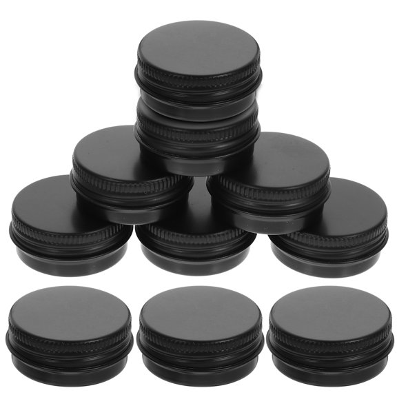 20 Pcs Bottled in Black Aluminum Box Cosmetic Containers Lip Balm with Lid Cosmetics