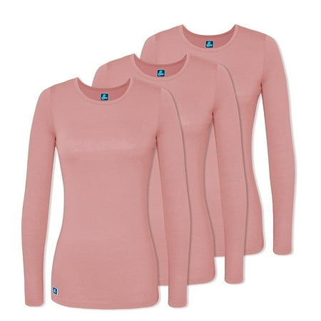

Adar Underscrubs for Women 3 Pack - Long Sleeve Underscrub Comfort Tee